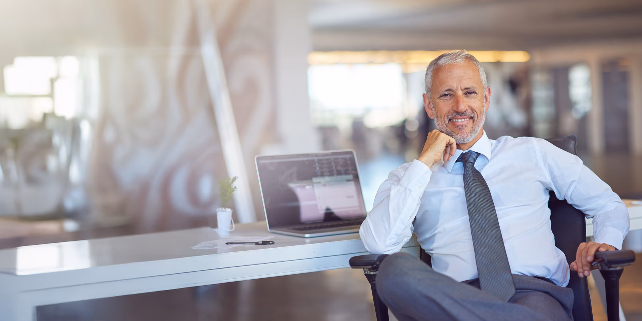 Healthcare operations leader reviewing secure revenue-cycle management data