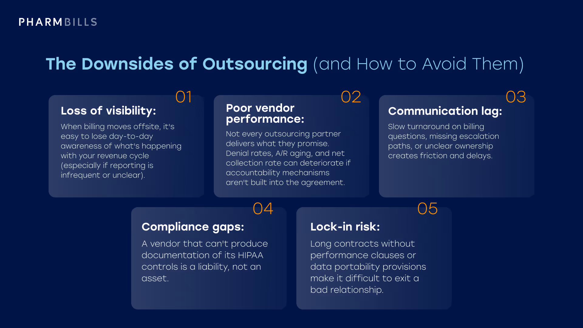 Step-by-step infographic showing the downsides of outsourcing (and how to avoid them)