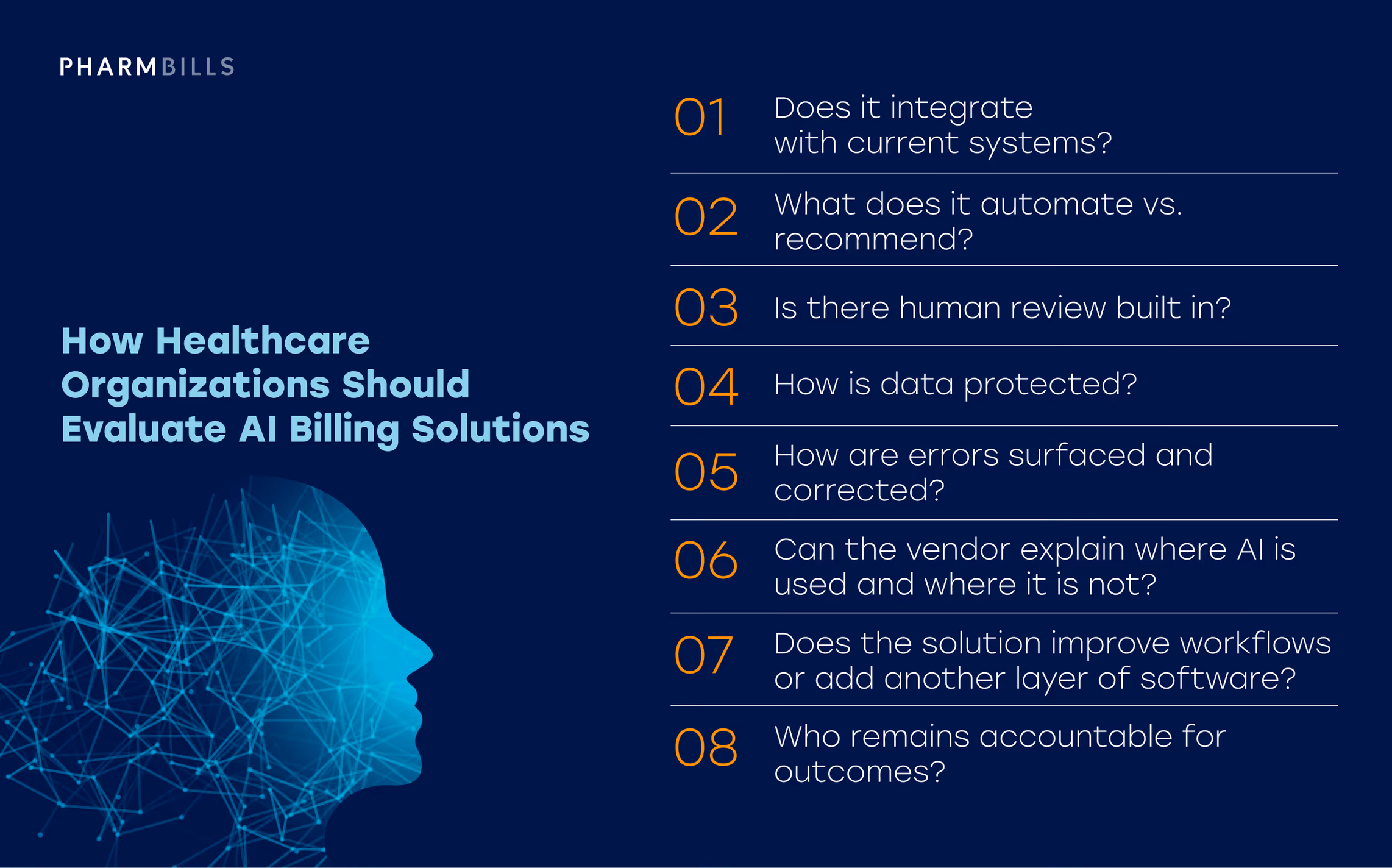 Healthcare infographic: how healthcare organizations should evaluate AI billing solutions